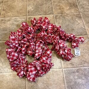 Hobby Lobby Red White Gingham Ruffled Fabric Garland 72 Inch Christmas Farmhouse